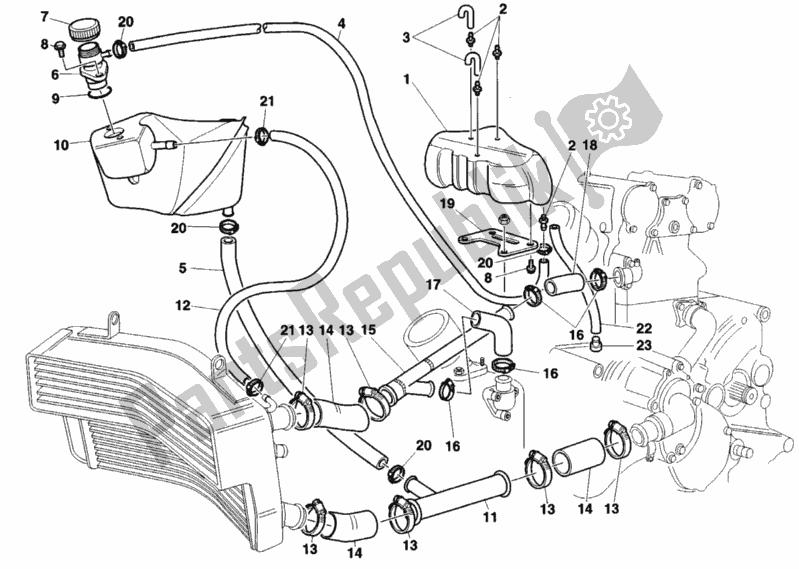 Toutes les pièces pour le Circuit De Refroidissement du Ducati Superbike 748 R Single-seat 1998